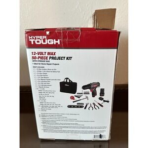 Hyper‎ Tough 12 Volt Max 50 Piece Project Kit with Storage Bag
